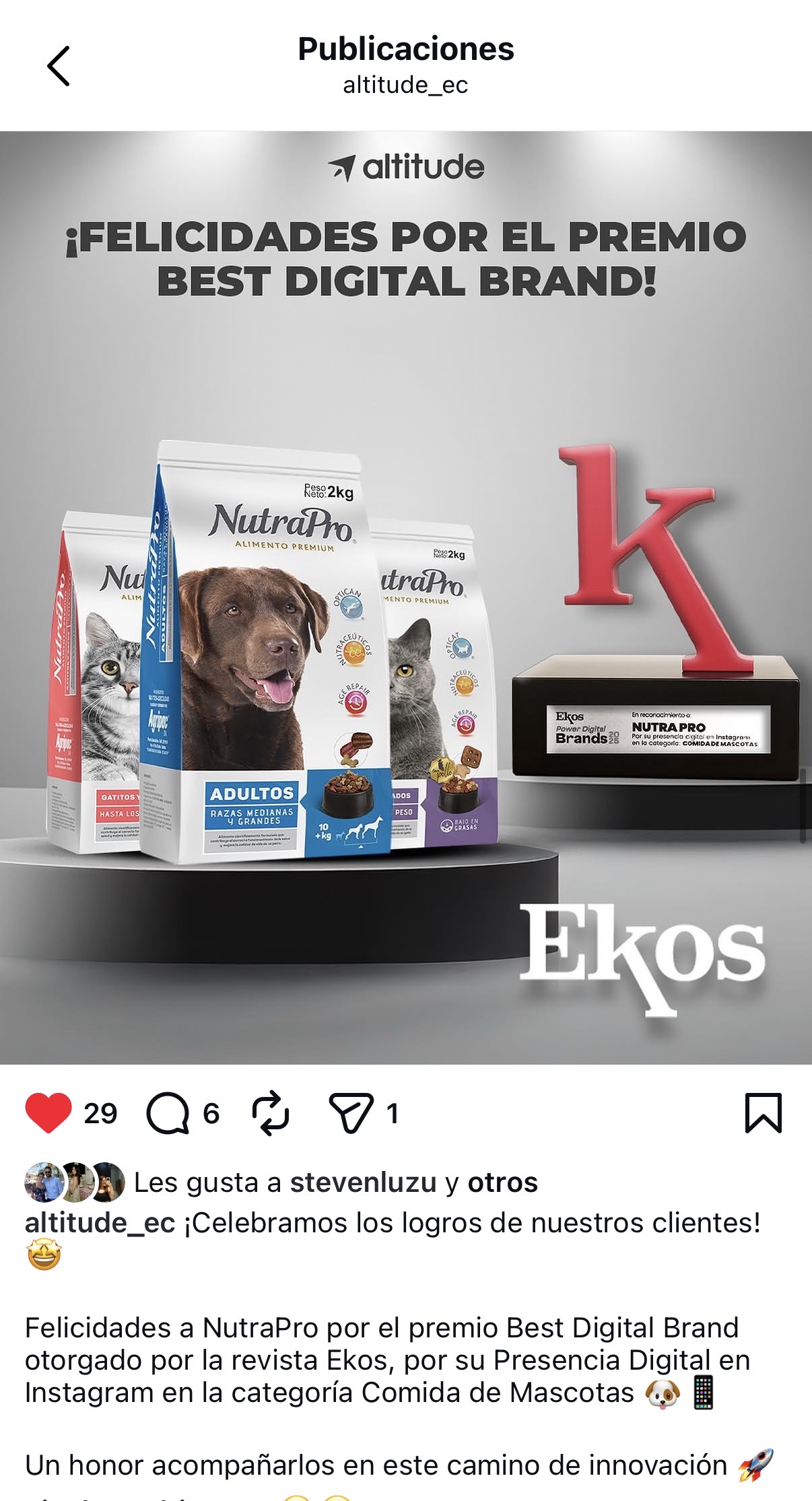 NutraPro — Best Digital Brand Instagram